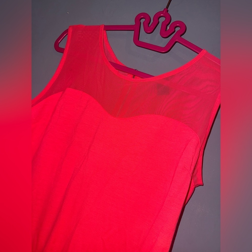 H&M Vibrant Orange Mesh Tank Top, large - Picture 2 of 4